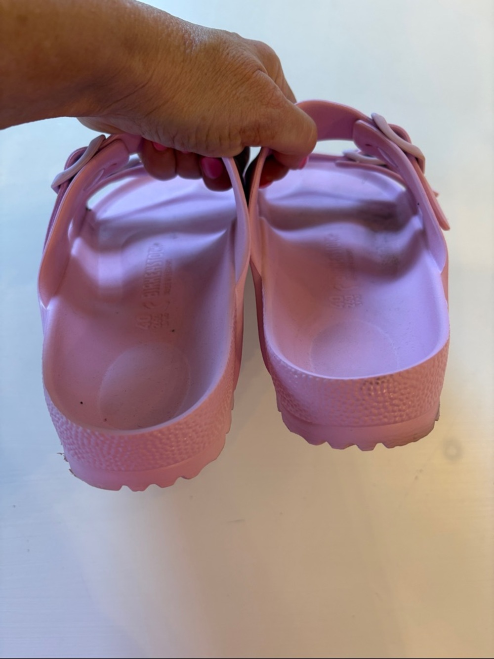 Birkenstock Pink Double-Buckle Slide Sandals - Picture 6 of 7